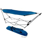 Hastings Home Portable Hammock with Stand, Blue 670181GUE